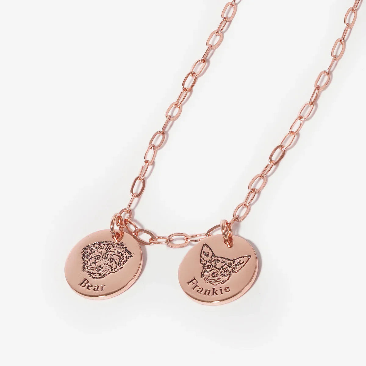 18k Rose Gold Plated - 2 Pendants