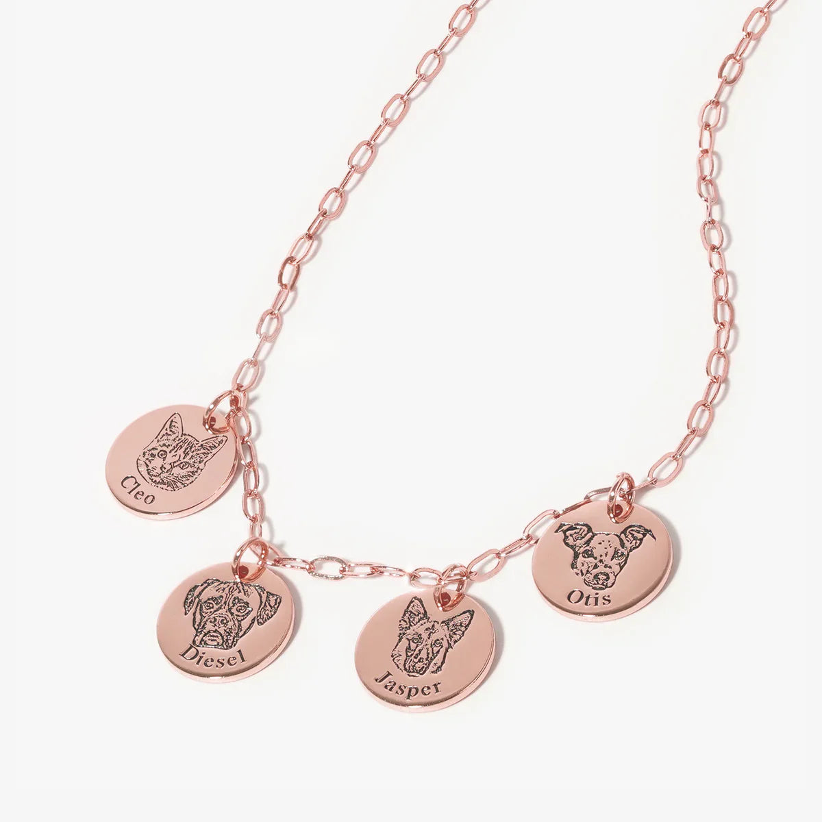 18k Rose Gold Plated - 4 Pendants